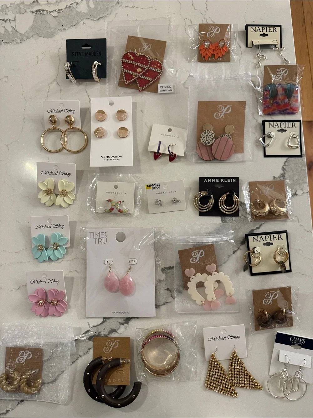 Steve Madden Mixed Color Women's Earring Collection